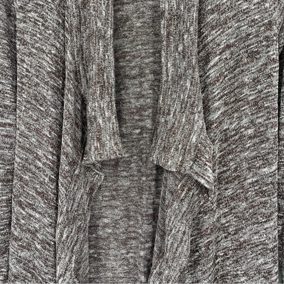 Nymphe Brown Marled Open Front Drape Cardigan - Picture 3 of 9
